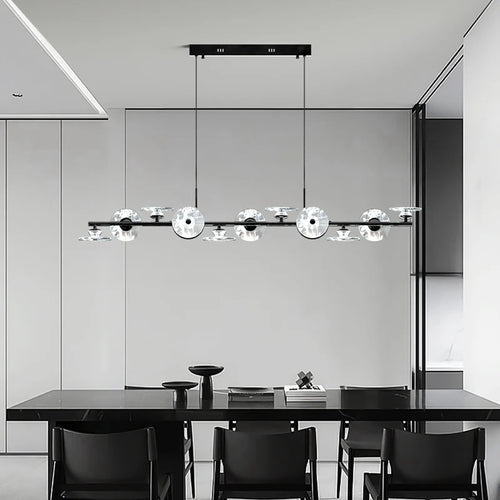Modern minimalist glass pendant light with creative LED lighting