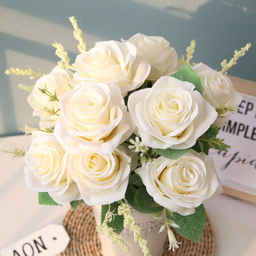 Artificial rose bouquet for weddings and home decor - vue 11 sur 12