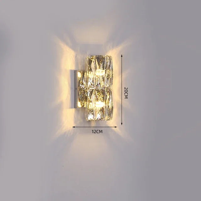 Modern crystal wall light for elegant interior decor