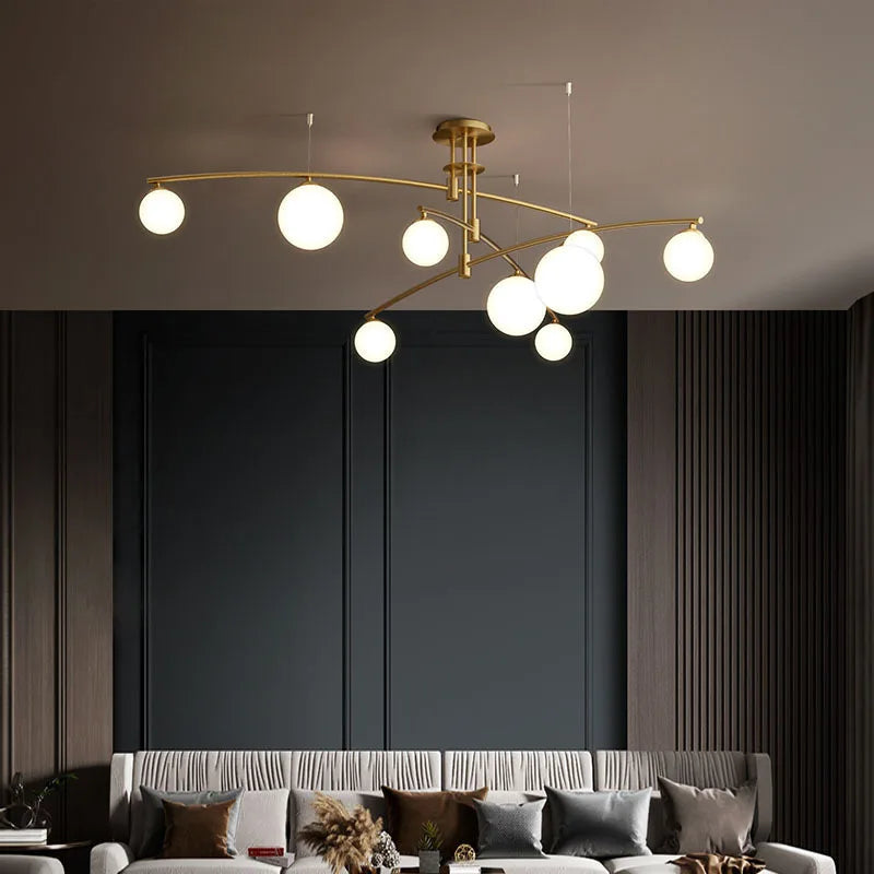 Modern glass chandelier nordic style for interior decor