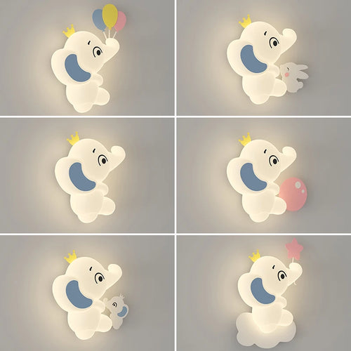 Creative elephant-shaped wall light for indoor lighting - vue 3 sur 12