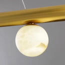 Long luxury postmodern real marble bar chandelier