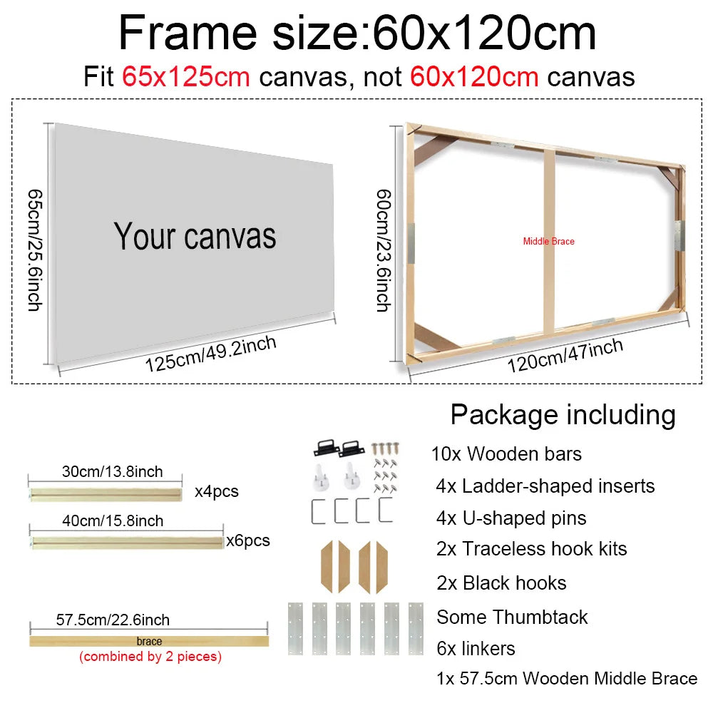 Wooden wall frame for canvases and decorative paintings - vue 27 sur 30