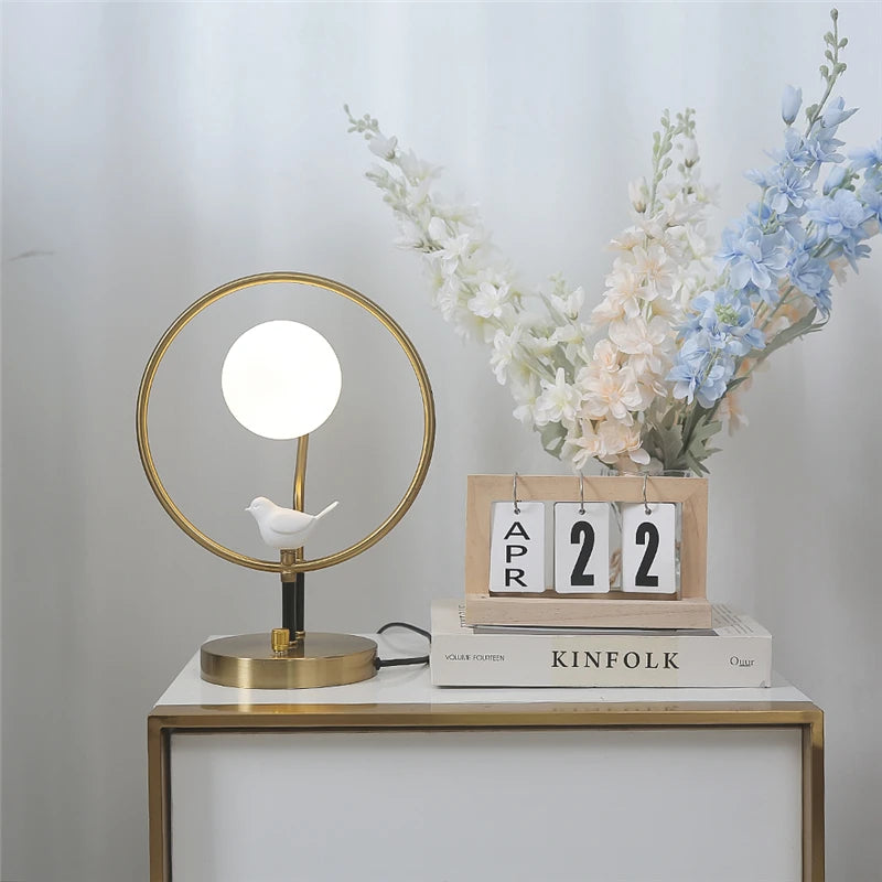 Nordic decorative glass floor lamp modern design with bulbs included - vue 3 sur 7