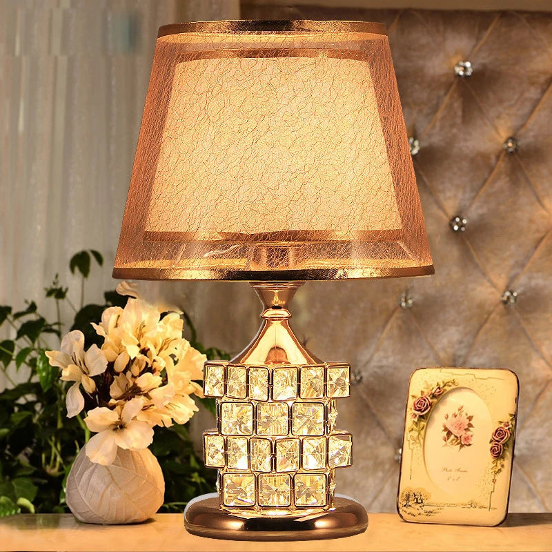 Modern crystal table lamp for elegant home decor