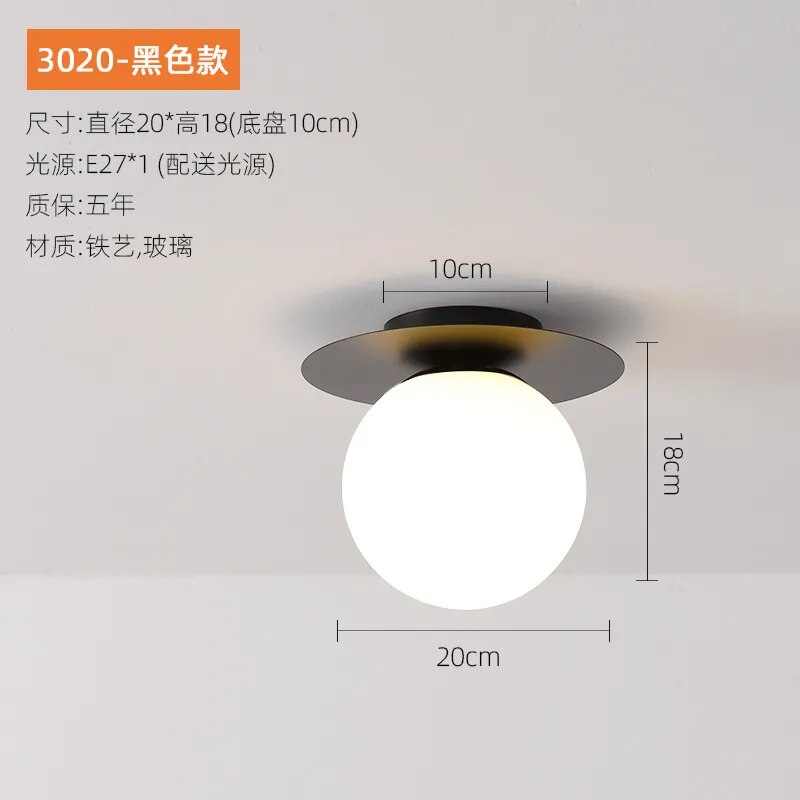 Modern LED ceiling light for balcony lighting