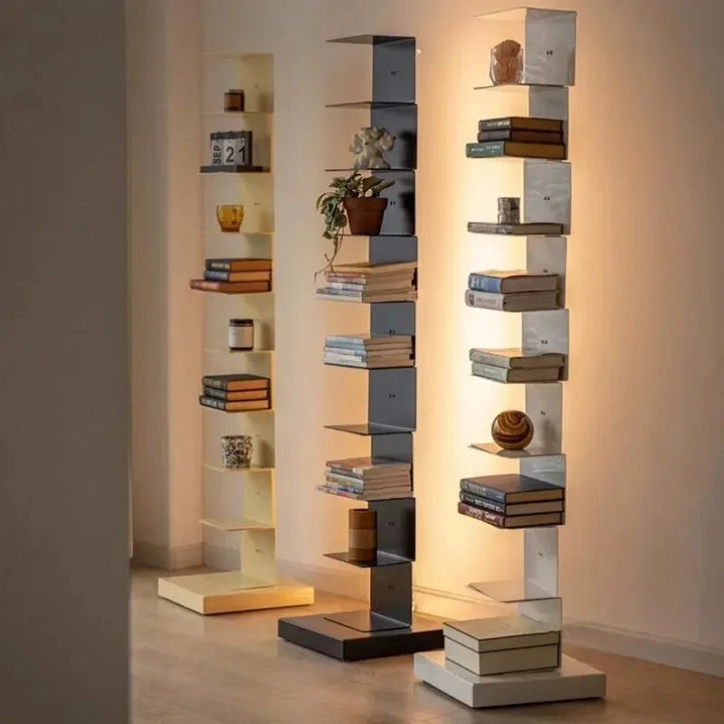 modern iron bookcase minimalist design for contemporary space