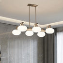 Modern metal chandelier with decorative LED lighting