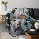 Nordic geometric multifunction throw for sofa and bed