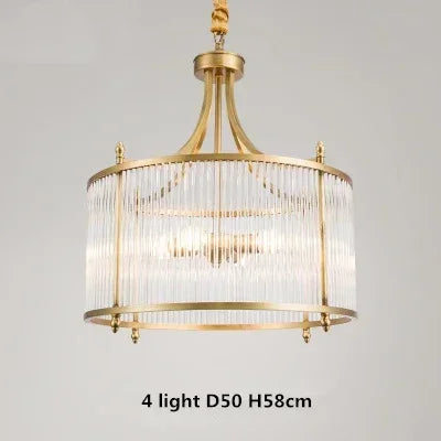 Modern luxury gold copper chandelier with LED lighting - vue 9 sur 12