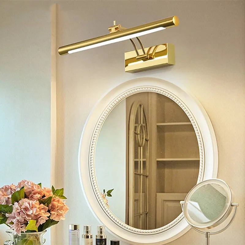 Modern bathroom mirror wall light waterproof dimmable - vue 4 sur 10
