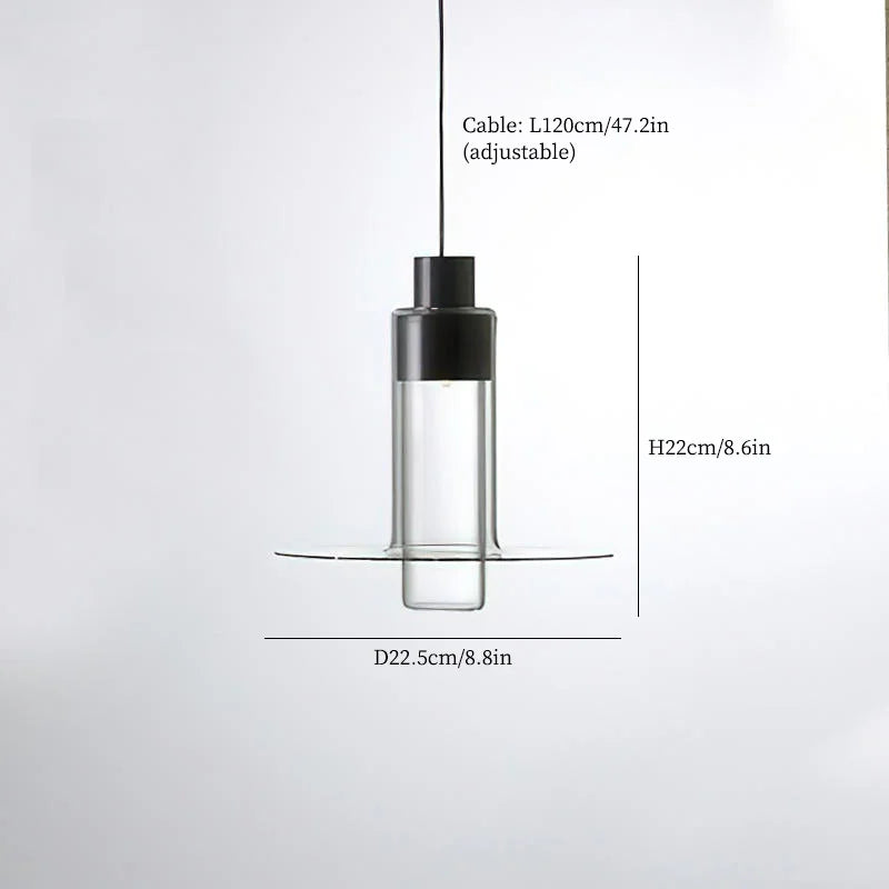 Modern glass chandelier for kitchen and living room