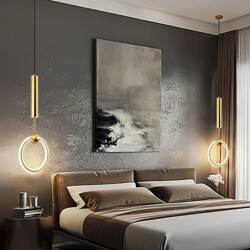 Modern minimalist luxury pendant light for designer interiors - vue 4 sur 22