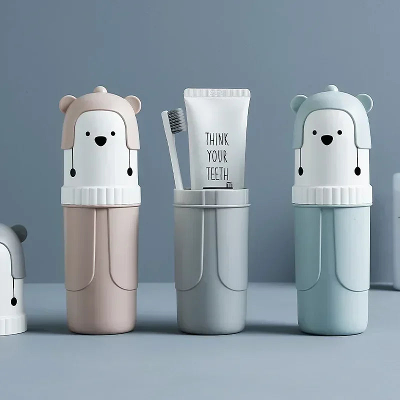 Portable toothbrush holder box for travel and storage