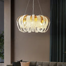 Led chandelier with crystal tassels for interior decoration