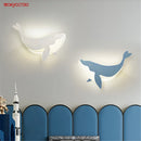 Acrylic wall lamp with dolphin and rabbit design for children