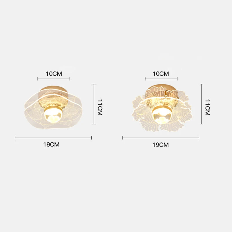Modern nordic LED ceiling light for indoors and balcony - vue 6 sur 13