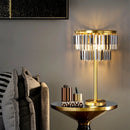 Modern glass and copper floor lamp for hotel and office