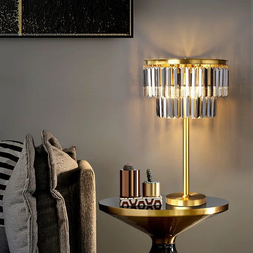 Modern glass and copper floor lamp for hotel and office - vue 4 sur 7