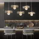Customisable modern lotus leaf crystal pendant light