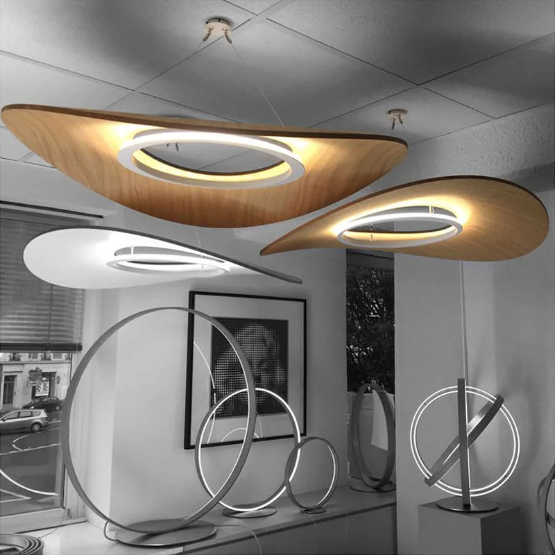 Modern minimalist Danish design wooden chandelier - vue 4 sur 8