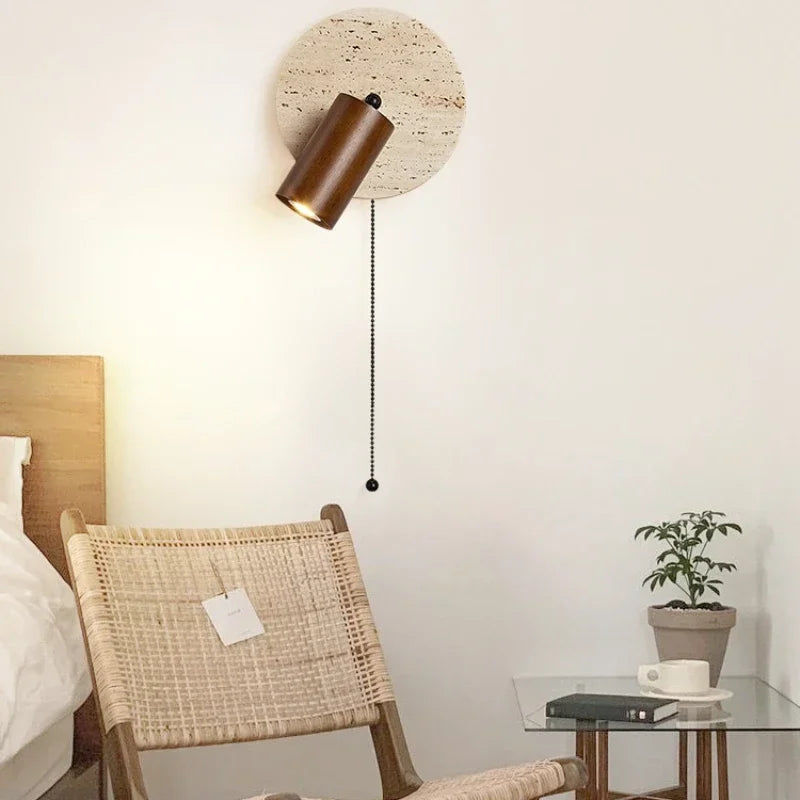 Modern marble LED wall light for interior decoration - vue 4 sur 7