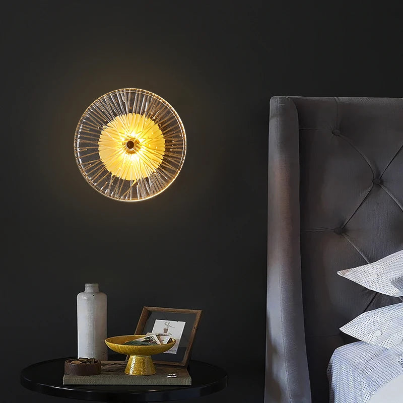 Modern crystal wall light with LED for hallway - vue 4 sur 11