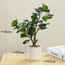 Artificial potted bamboo and monstera plant for home and office decor