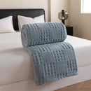 Soft jacquard waffle throw minimalist style for sofa