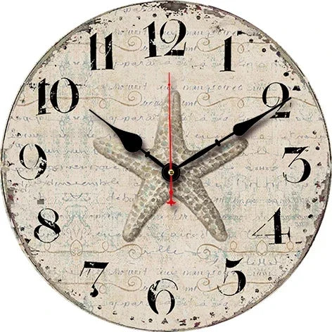 retro silent wall clock for modern home decor - vue 17 sur 19