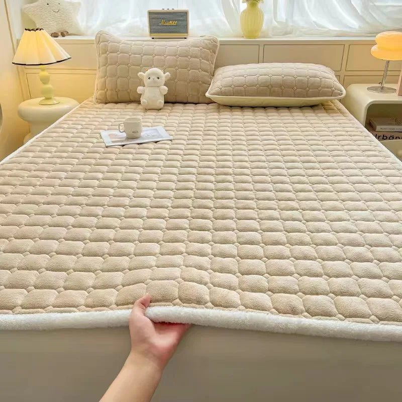 thick warm velvet mattress topper for optimal comfort