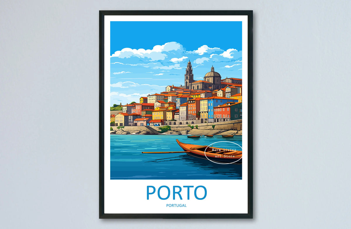 Famous cityscape travel canvas poster
