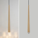 Long tube acrylic and copper cone pendant light for bar and shop
