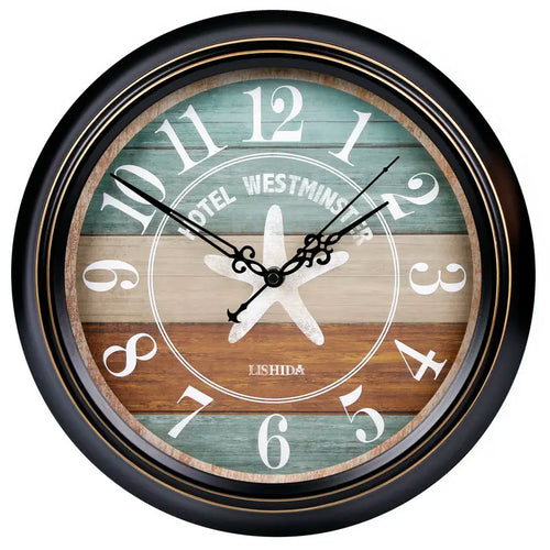 silent vintage wall clock classic metal design - vue 27 sur 26