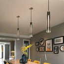 Luxury long crystal pendant light