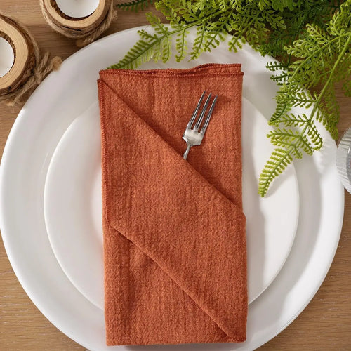 Set of 10 cotton gauze napkins