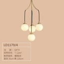 Art deco copper LED chandelier for elegant lighting