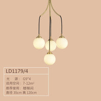 Art deco copper LED chandelier for elegant lighting