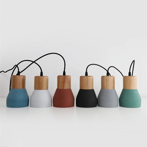 Macaron cement pendant vintage lights for restaurant - vue 7 sur 12