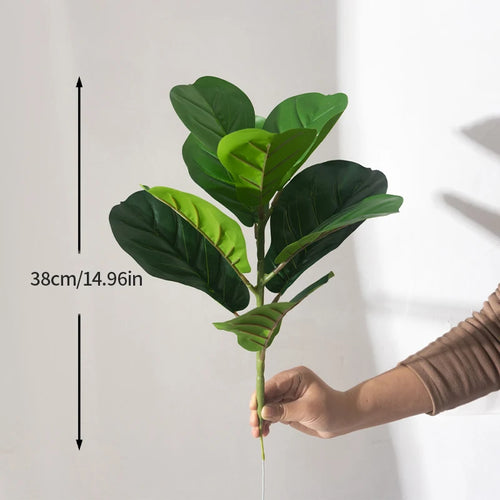Faux ficus artificial tree tropical plastic plant for interior decoration