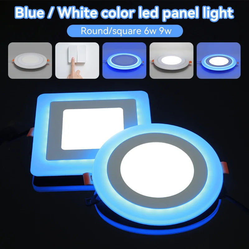 Modern recessed LED ceiling light with cool lighting for interiors