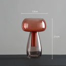 decorative mushroom shaped clear glass hydroponic vase