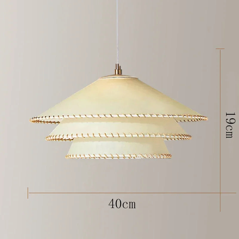Nordic parchment pendant light for interior and shop decor