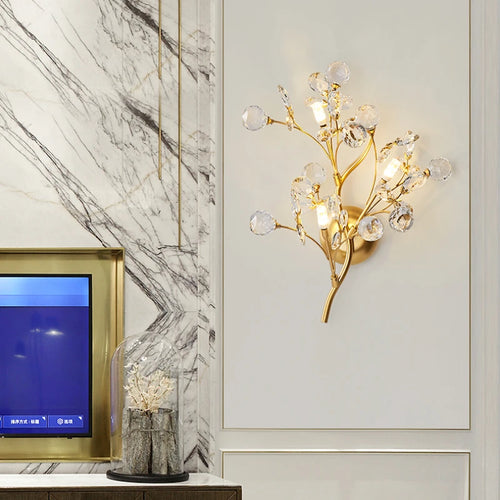 Modern luxury creative crystal LED wall light - vue 4 sur 7