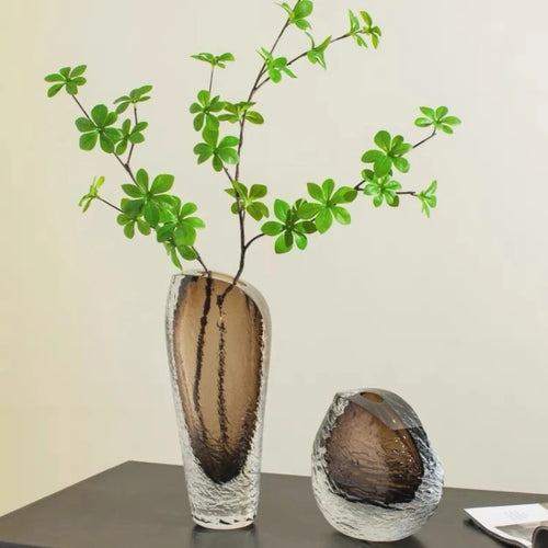 thick glass vase for handmade floral decoration - vue 4 sur 8