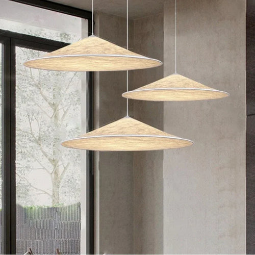 Modern silk pendant light for bars, restaurants and retro interiors - vue 2 sur 9