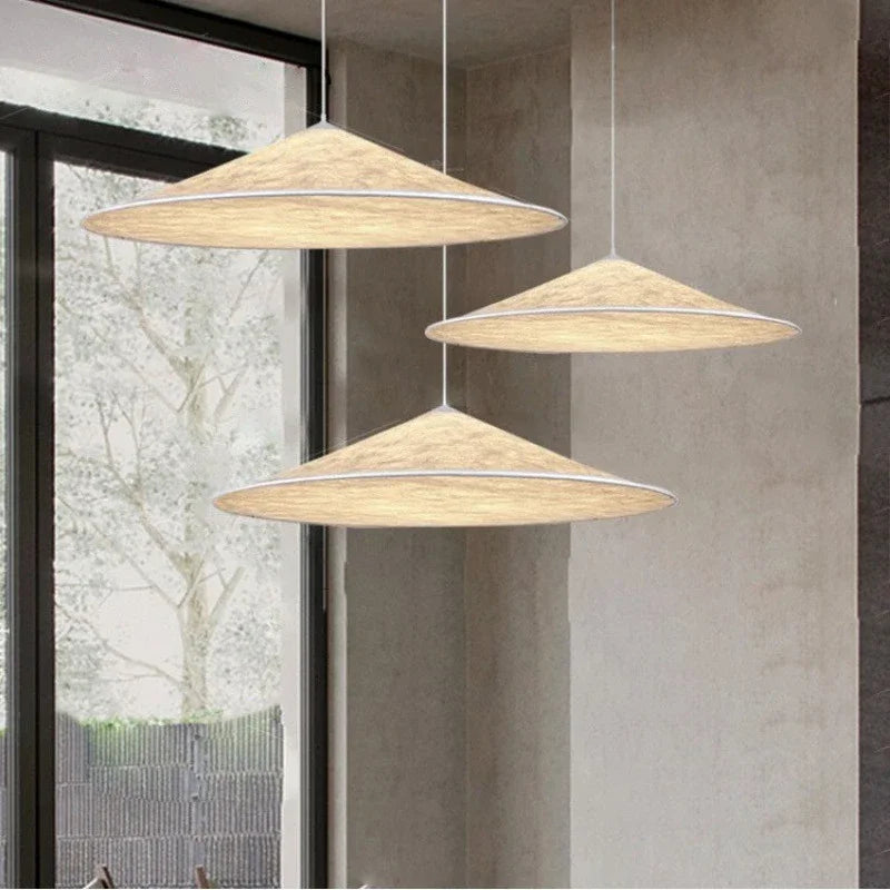 Modern silk pendant light for bars, restaurants and retro interiors