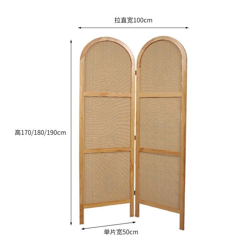 mobile japanese style folding rattan screen - vue 11 sur 13