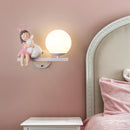 Children's wall light with princess, horse and rabbit motifs