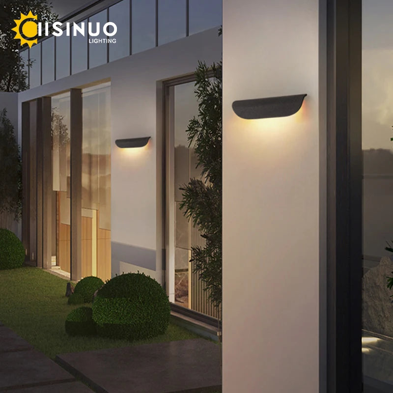 Outdoor LED wall light IP65 waterproof white finish for porch and entrance